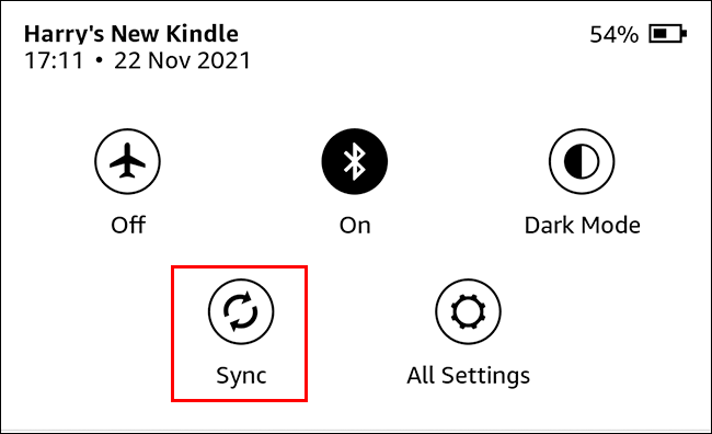 Tap sync to check for books.