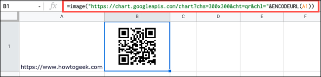 Função de imagem para um código QR de link da web