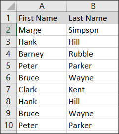 Nomes e sobrenomes para combinar