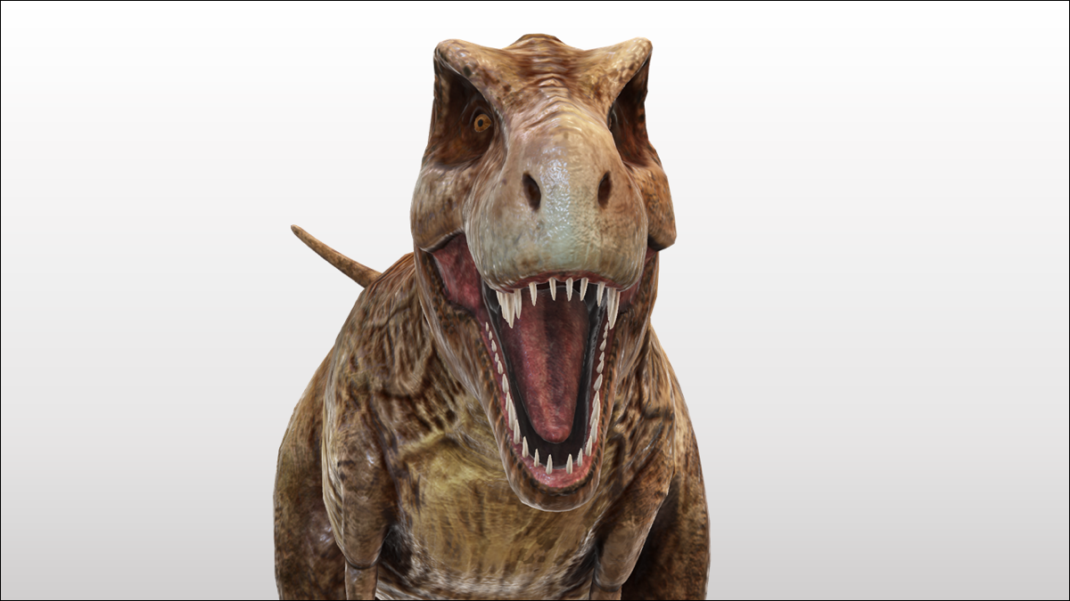 Modelo 3D de dinossauro do PowerPoint