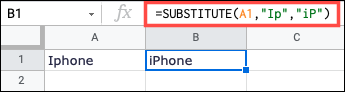 Função SUBSTITUTE para letras