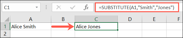 SUBSTITUIR um nome