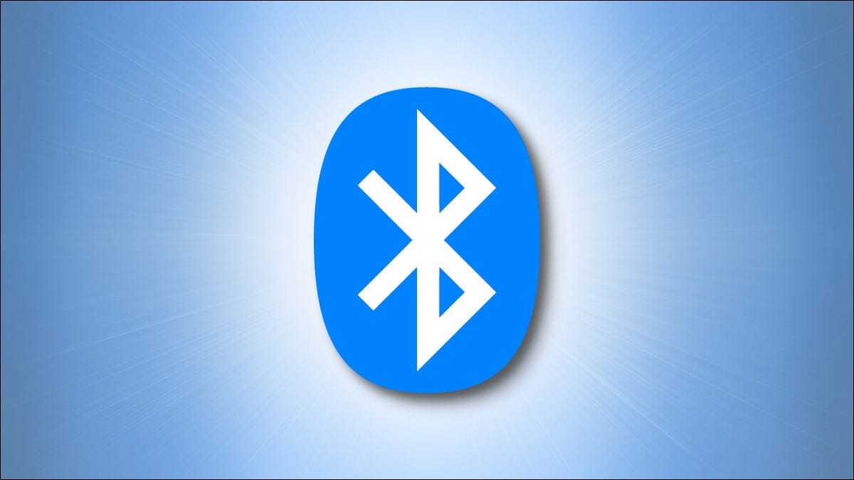 O logotipo Bluetooth em um fundo azul
