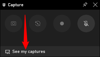 Clique em "Ver minhas capturas".