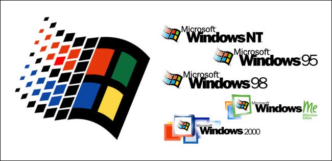 O logotipo do Windows da bandeira voadora