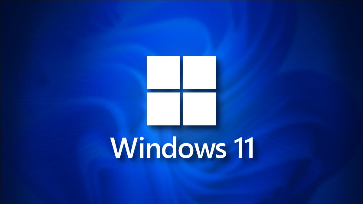 Logotipo do Windows 11 em um fundo de sombra azul escuro.