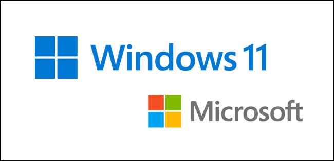 O logotipo do Windows 11 e o logotipo da Microsoft.