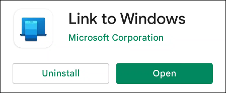 Aplicativo "Link para Windows".