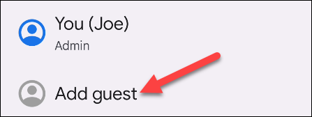 Toque em "Adicionar convidado".