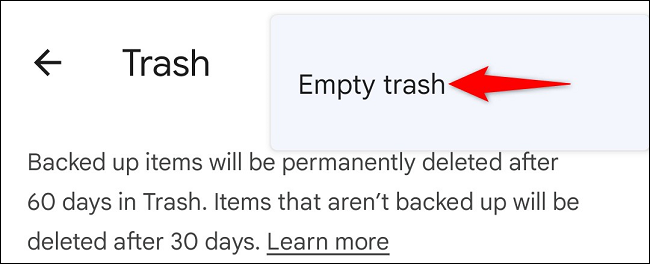 Select "Empty Trash."