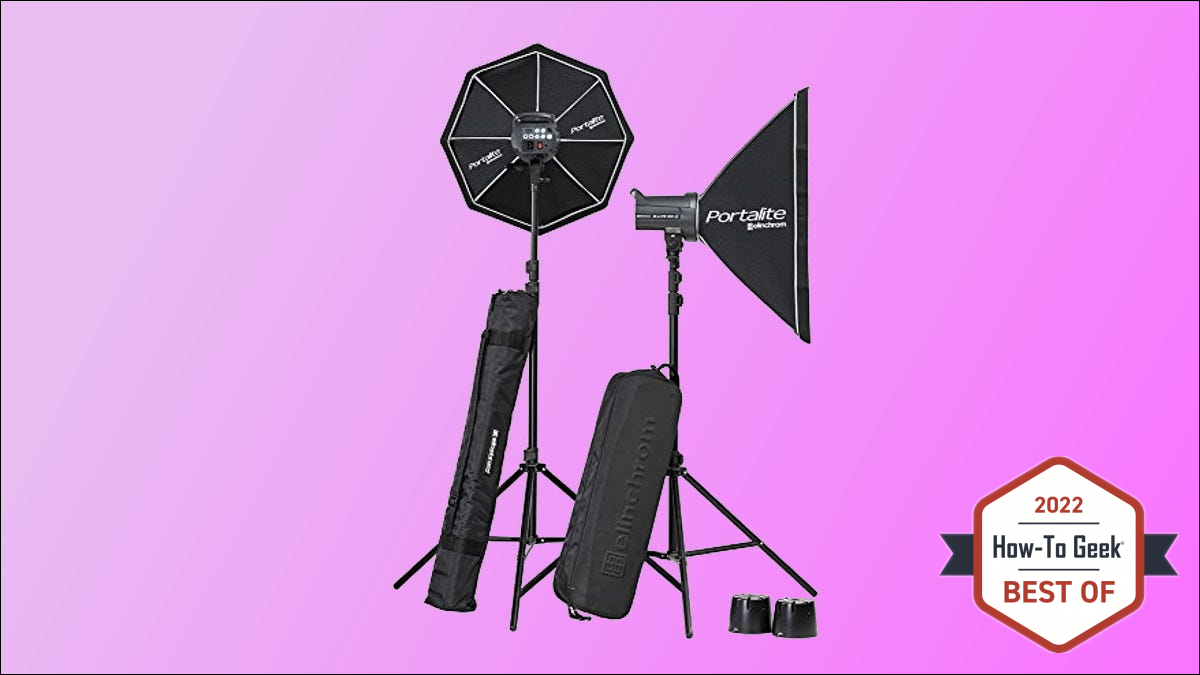 Elinchrom em fundo rosa