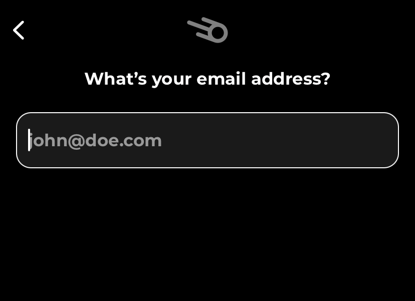 Caixa de texto do endereço de e-mail.