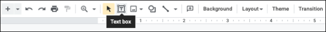 Botão Caixa de texto na barra de ferramentas