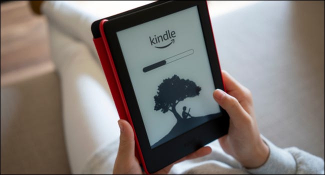 Kindle com barra de progresso.