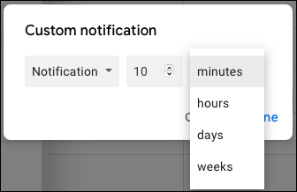 Opções de notificação personalizadas