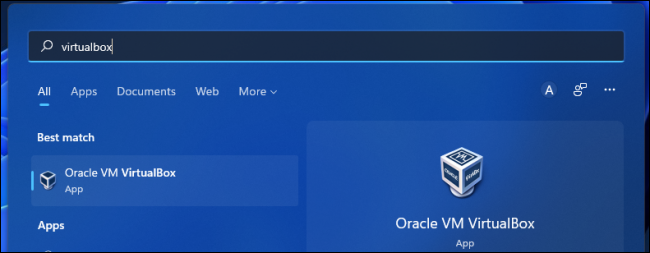 Abra o VirtualBox no menu do aplicativo