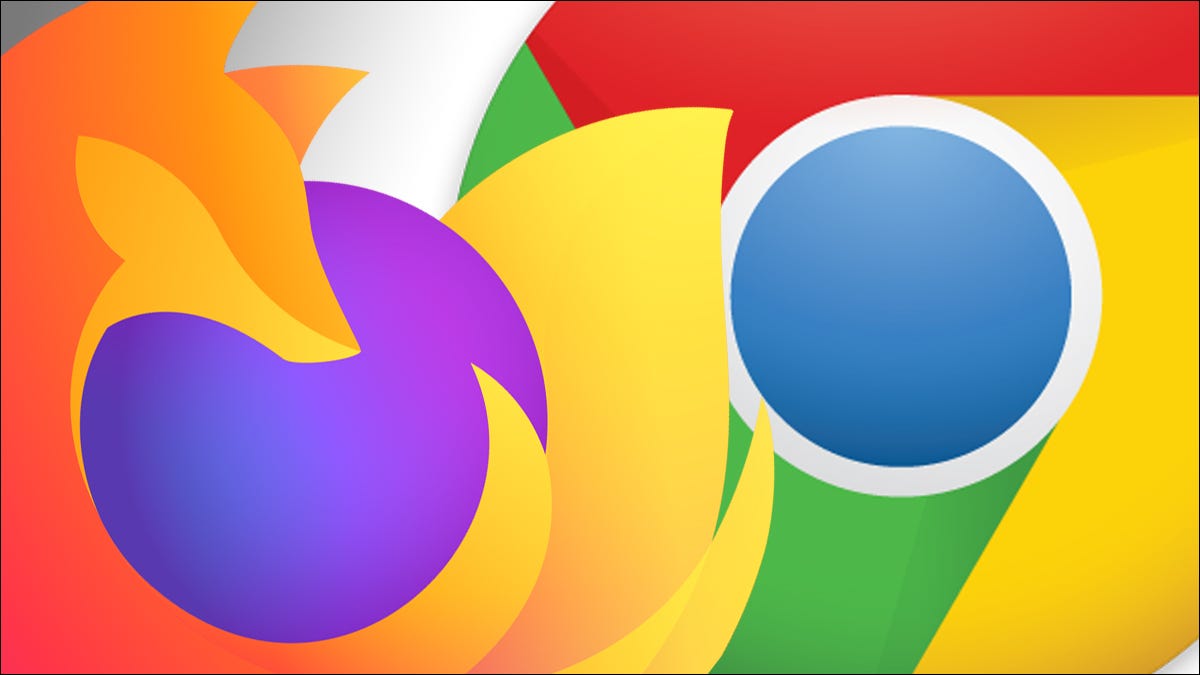 Logótipo do Chrome e Firefox