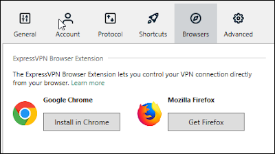 Extensão do navegador ExpressVPN