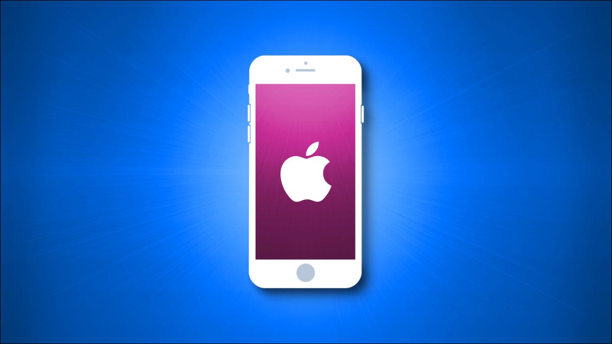 Uma ilustração do iPhone SE com um rosa.