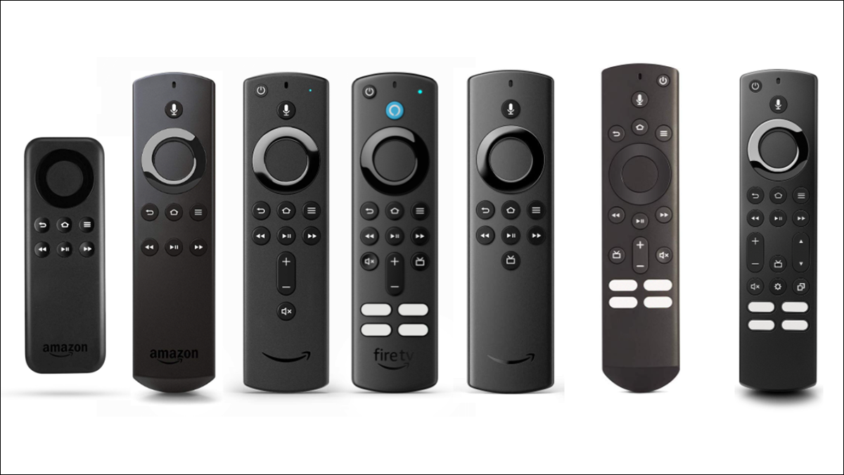 Controles remotos Amazon Fire TV Stick.