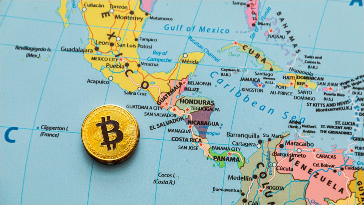 Bitcoin ao lado de El Salvador.