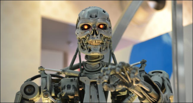 Modelo de endoesqueleto T-800 do Terminator 3D.
