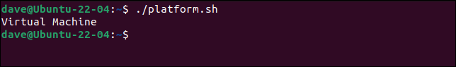 Usando o script platform.sh em uma VM do VirtualBox