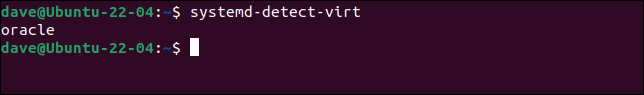 Identificando uma VM do VirtualBox com systemd-detect-virt