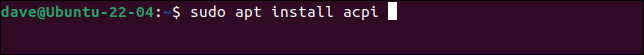 Instalando o Acpi no Ubuntu