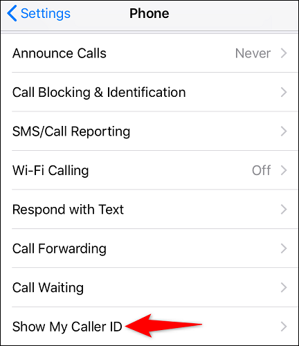 Selecione "Mostrar meu identificador de chamadas".