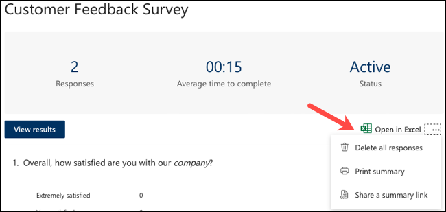 Opções de resposta do Microsoft Forms