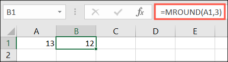 Fórmula para MROUND com referência de célula