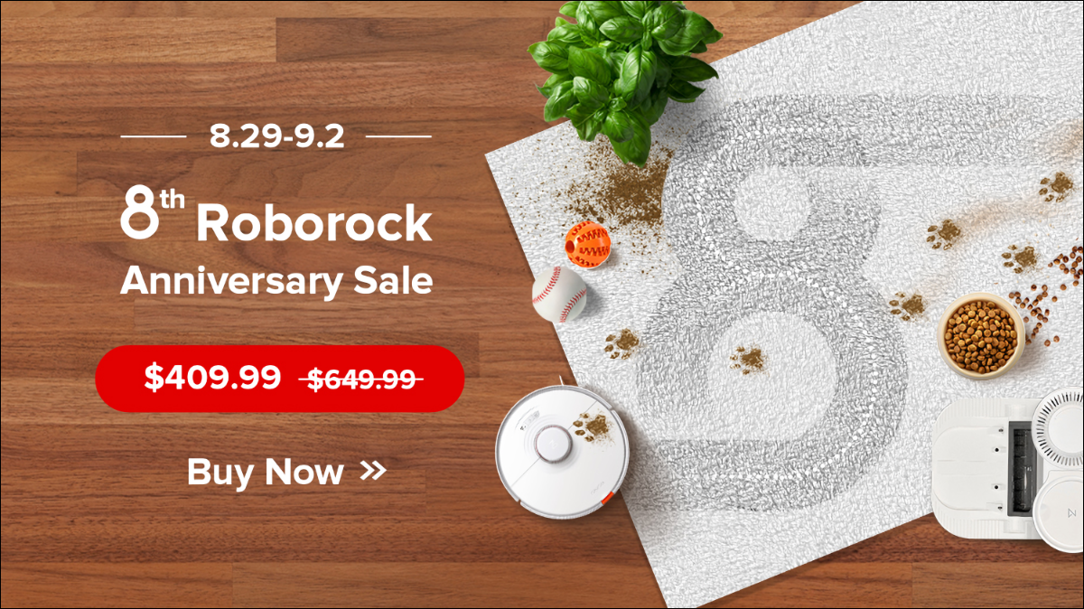 Venda do 8º aniversário do Roborock no Roborock S7