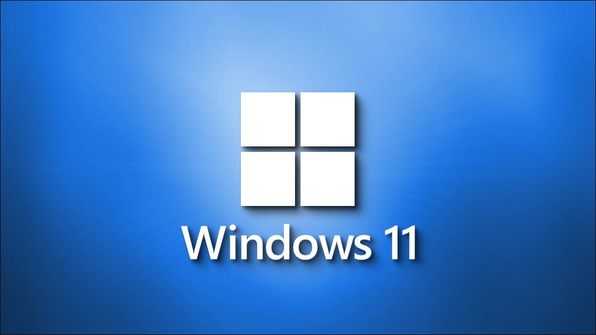 O logotipo do Windows 11 em um fundo azul