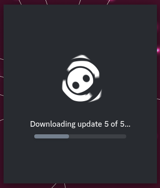 Discord realizando suas verificações de atualização e aplicando atualizações