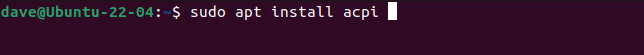 Instalando acpi no Ubuntu