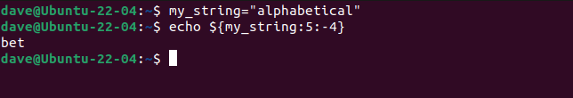 Extraindo uma substring do meio de uma string