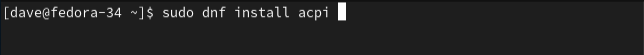 Instalando acpi no Fedora