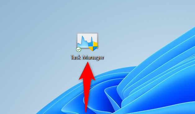 Atalho na área de trabalho do Gerenciador de Tarefas.