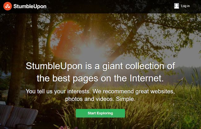 StumbleUpon em 2014.