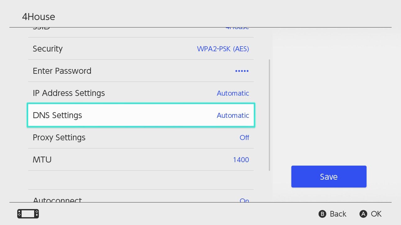 Selecione "Configurações de DNS".