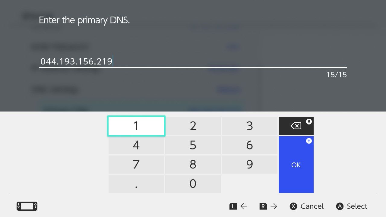 Digite o endereço IP do servidor DNS desejado.