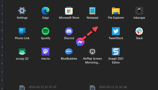 O Windows 11 move os ícones do menu Iniciar.