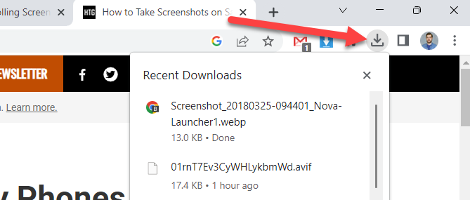 Nova IU de bolha de downloads do Chrome