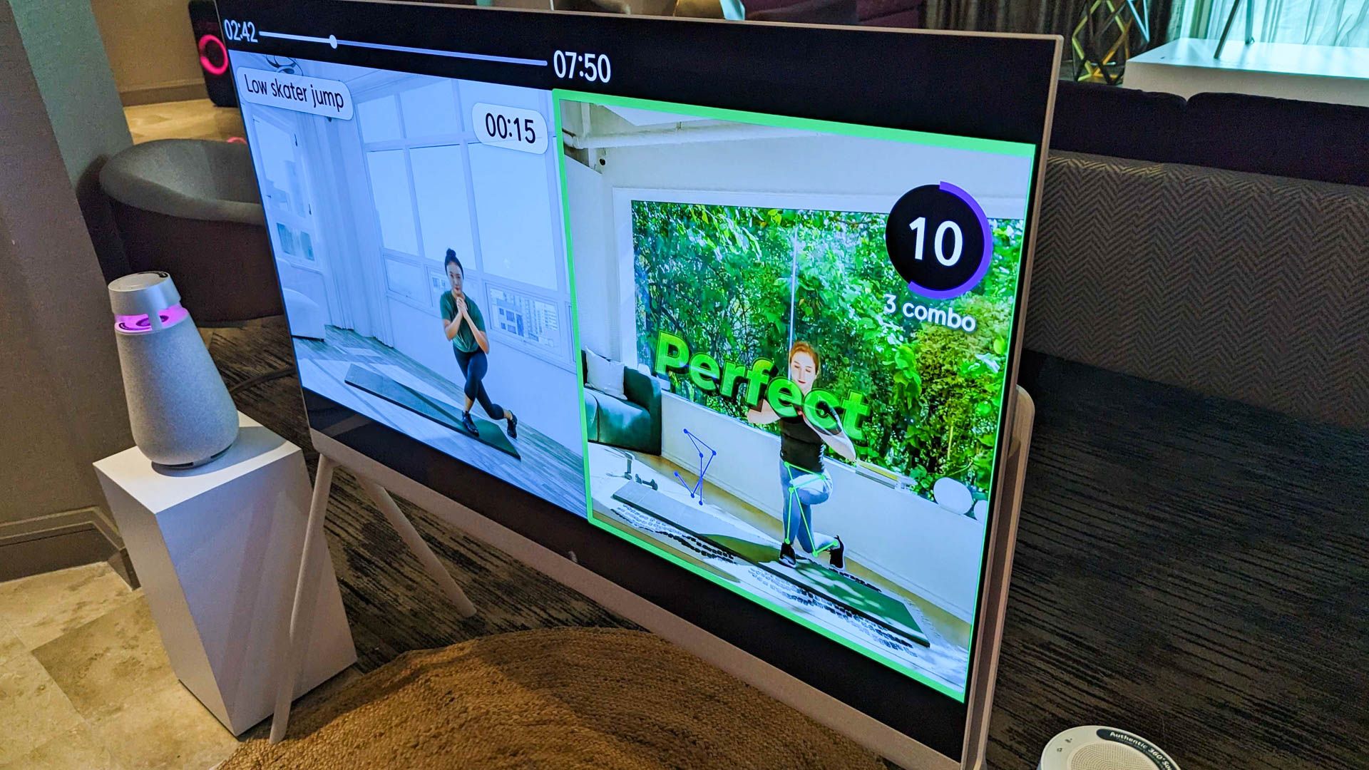 Aplicativo de fitness na LG TV