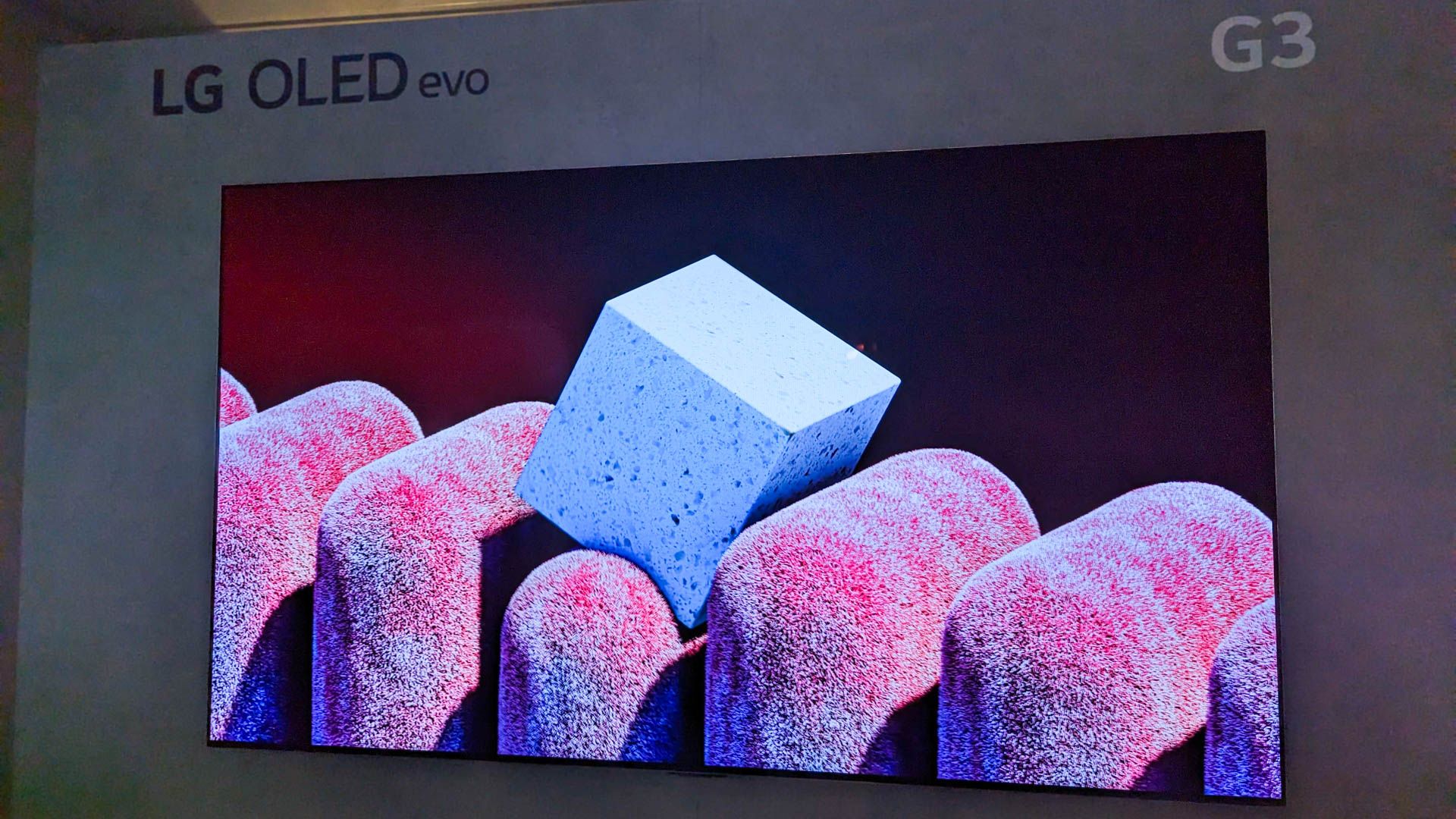 TV LG OLED Evo G3 na CES 2023.