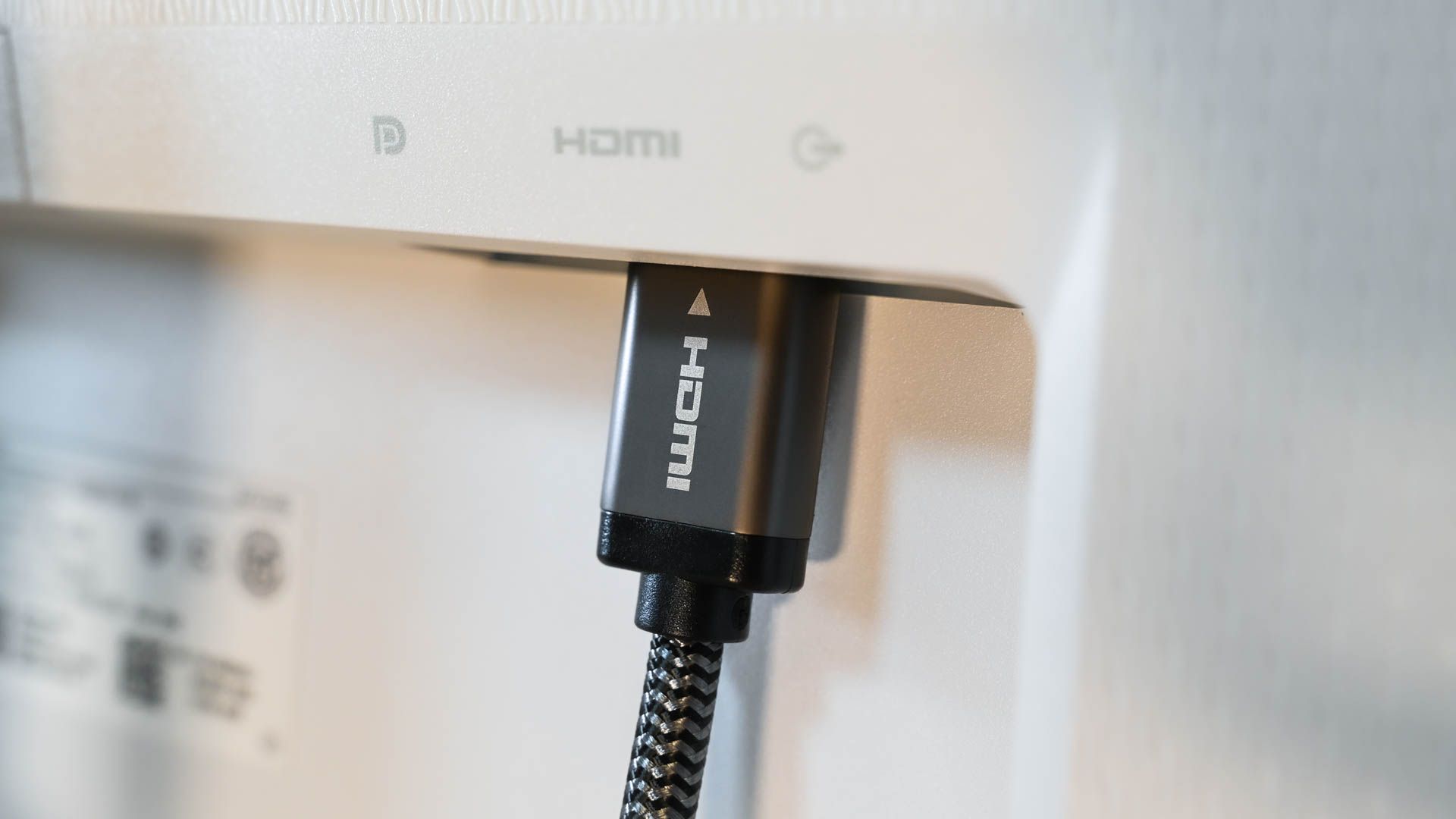 Cabo HDMI conectado a um computador