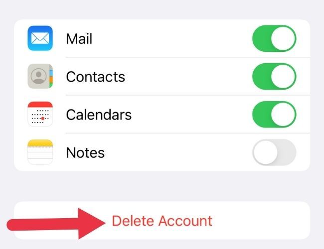 Excluir conta de e-mail do iOS