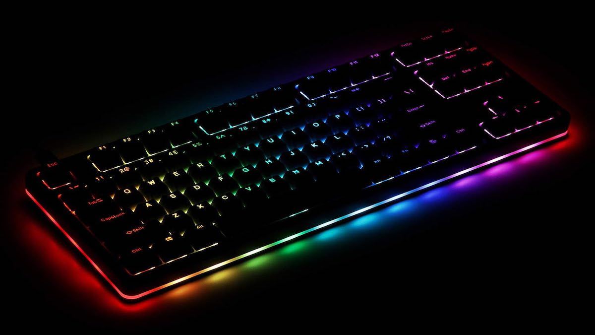 DROP CTRL Teclado mecânico Tenkeyless de alto perfil com retroiluminação arco-íris.