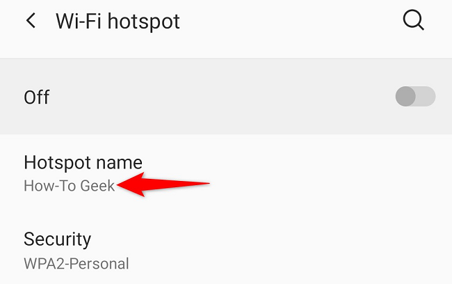 Novo nome de ponto de acesso no Android.
